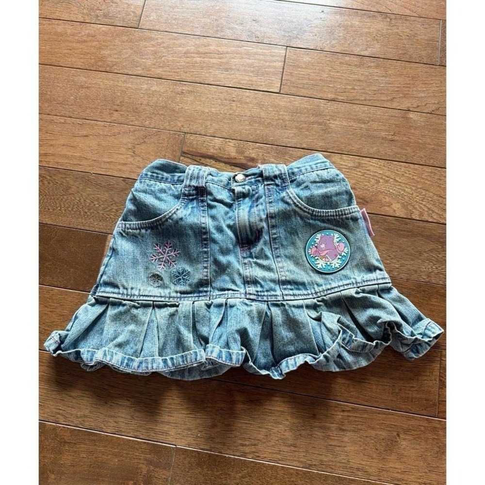 Vintage 2005 Care Bears Denim Skort Size 7/8  Girls